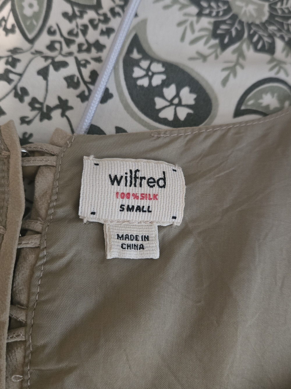 Wilfred Olive-Taupe Pleated-Hem Dress - Picture 3 of 3